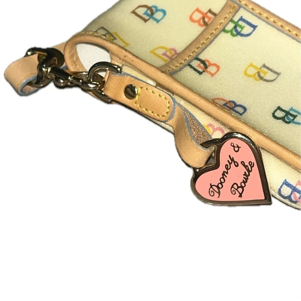 Vintage Dooney & Bourke Rainbow Monogram Wristlet Phone Case